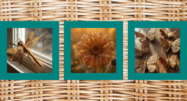 Jardin d’osier : fleurs et insectes imaginaires - 26.107